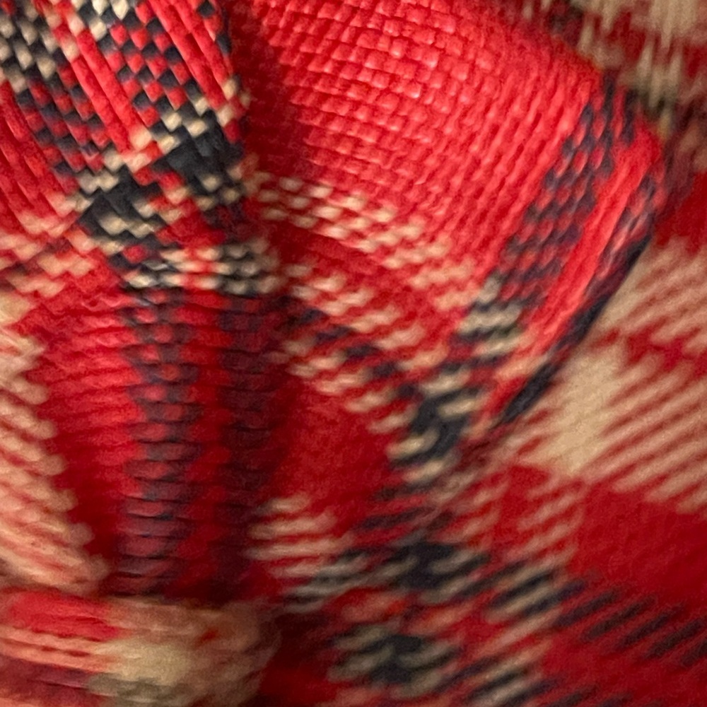 Kate Spade Bow front Plaid Medium Satchel/Handbag Red/Cream/Navy - Picture 5 of 11